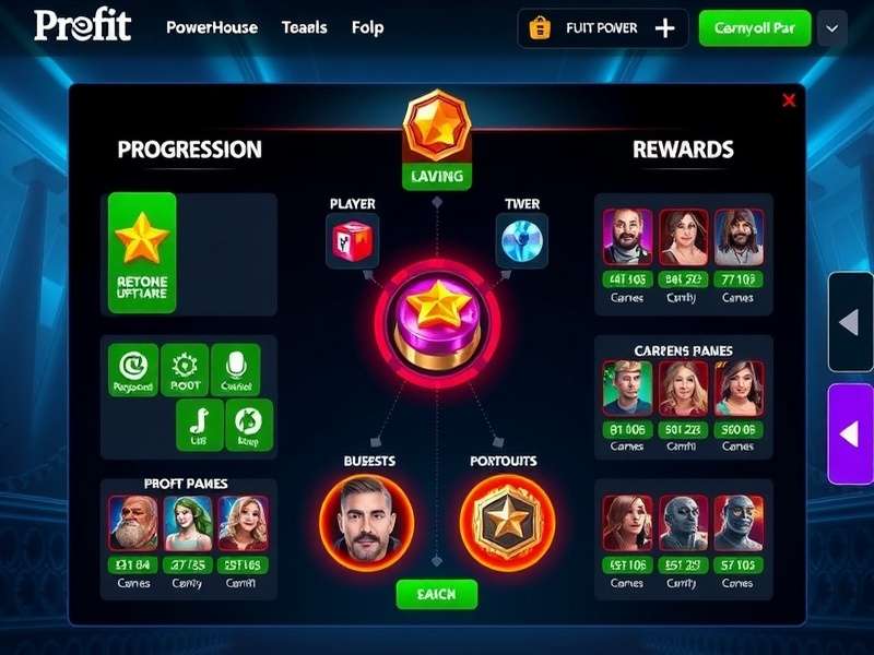 Profit Powerhouse reward system showing different earning opportunities