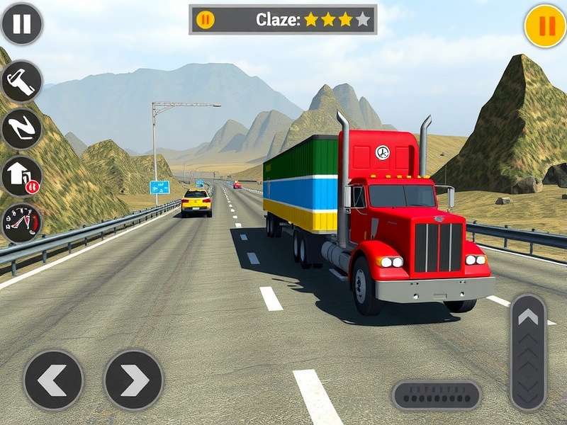 India Cargo Sprint heavy truck racing through mountain pass