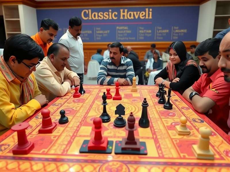 Classic Haveli game board with traditional Indian design