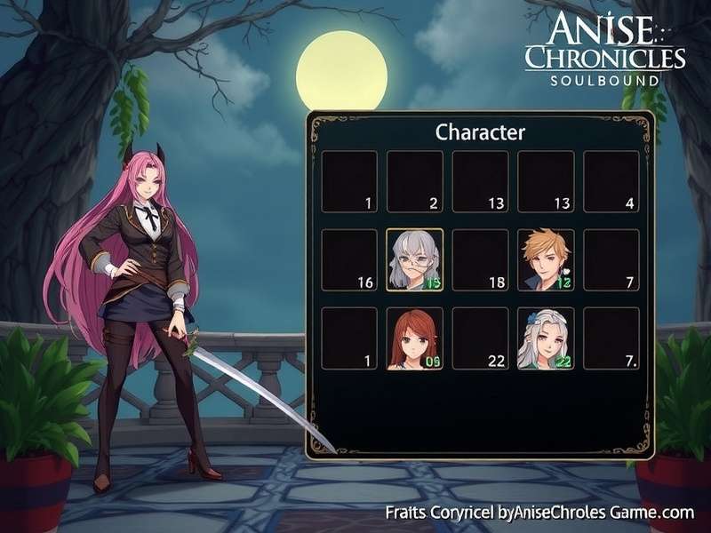 Character Selection Screen in Anise Chronicles Soulbound