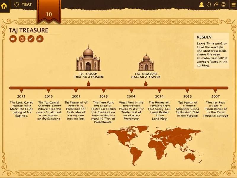Taj Treasure historical development timeline