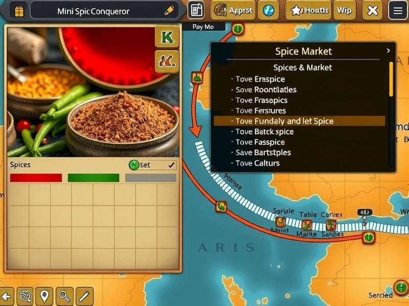 Cumin Spice Conqueror market interface showing various spices