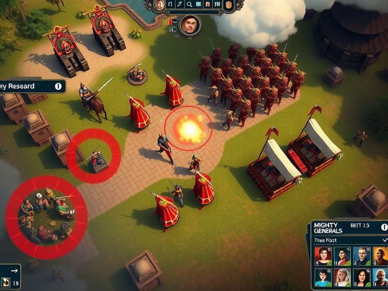 Mighty Bengal Generals combat interface showing unit management