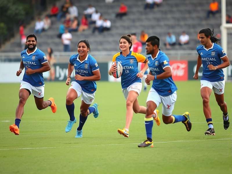 Rahul Kumar scoring for Indian Rugby Royals