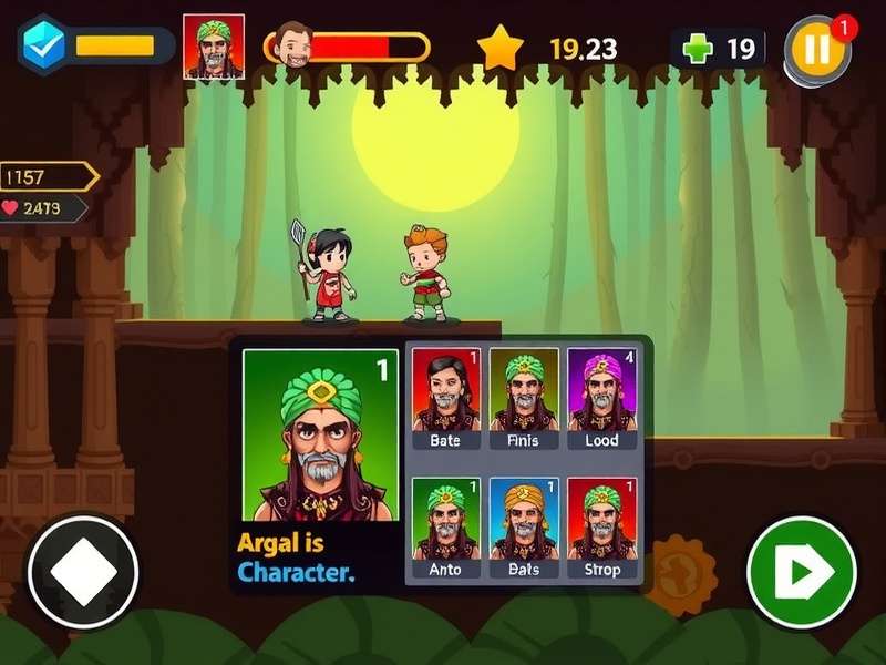 Sari Super Strike gameplay screenshot showing character selection