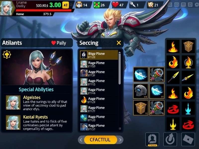 Blitz Legend X customization screen showing various options