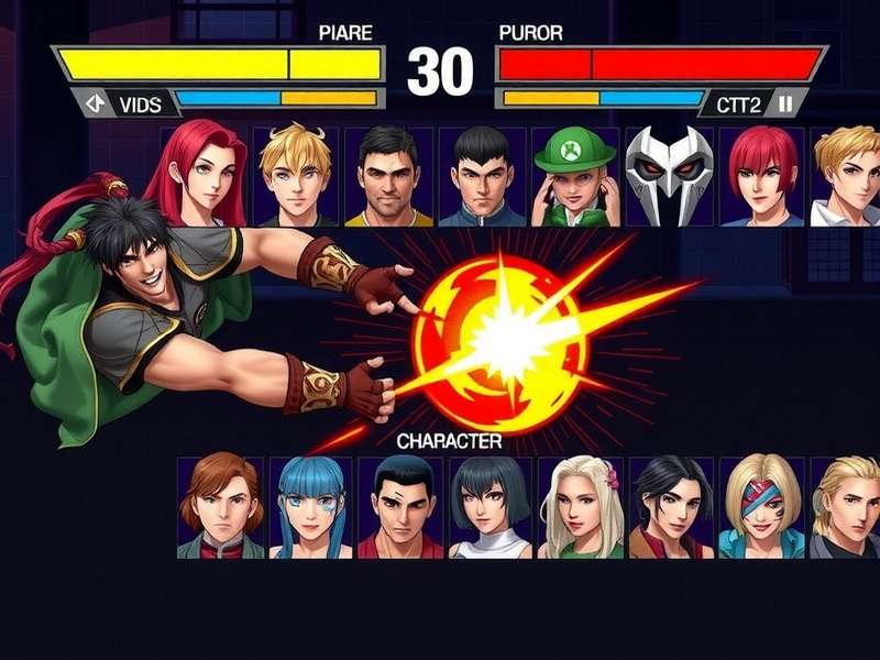 Strong Fighter gameplay screenshot showing character selection and combat