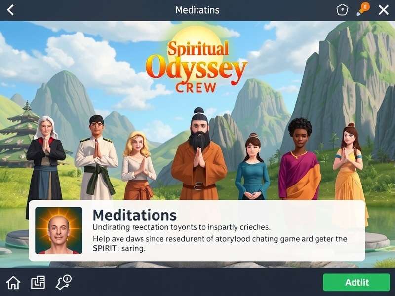 Spiritual Odyssey Crew gameplay interface showing meditation mechanics
