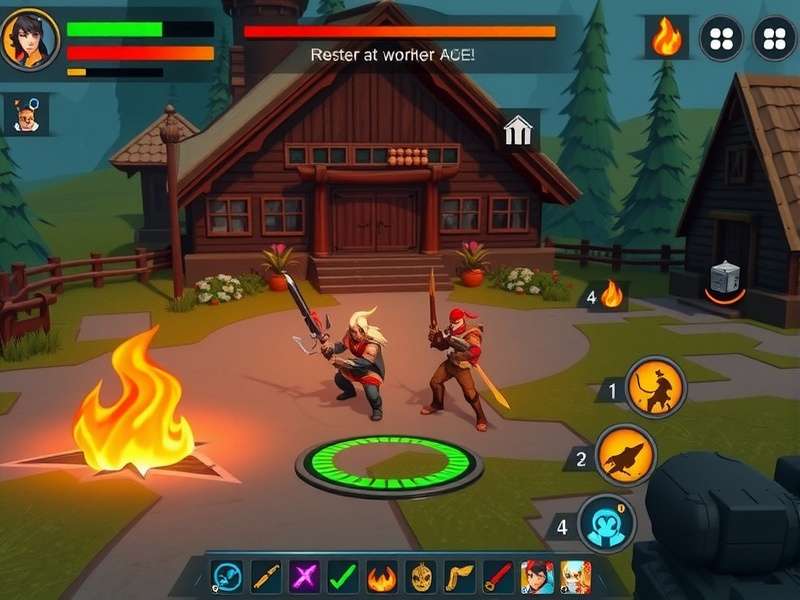 Flame Warrior Ace game world environment