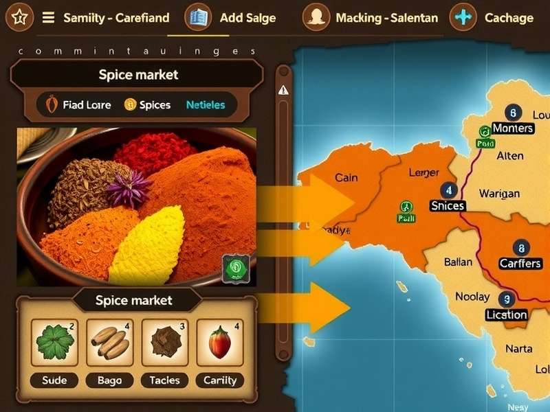 Cumin Spice Conqueror gameplay screenshot showing spice market