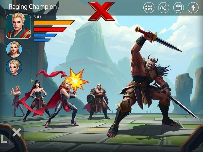 Raging Champion X gameplay screenshot showing character combat