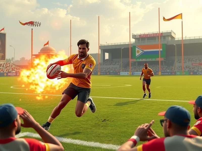 Rugby Power India cultural festival event with traditional decorations