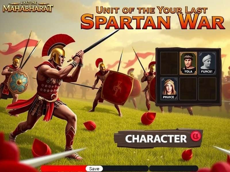 Mahabharat Spartan War character selection screen