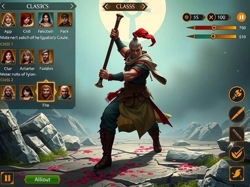 Soul Of Morjim Warrior character class selection screen