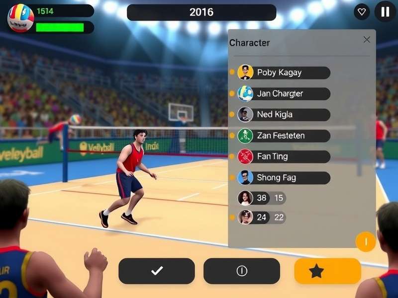 Volleyball Legend India character selection screen