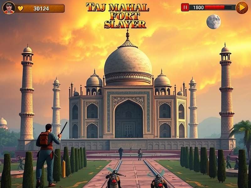 Historical Mughal architecture in Taj Mahal Fort Slayer