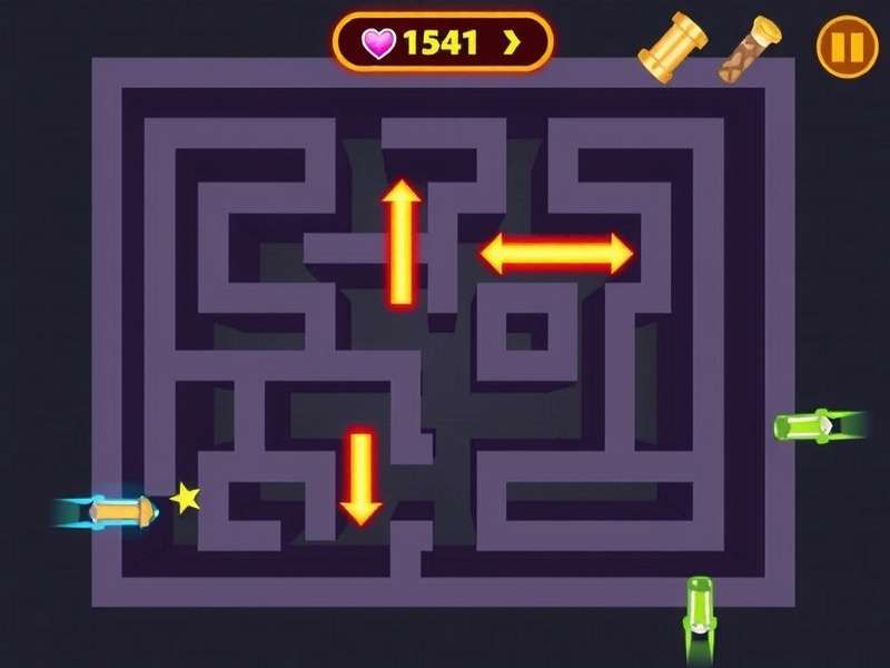 Maricha S Tricky Maze gameplay screenshot showing complex maze design