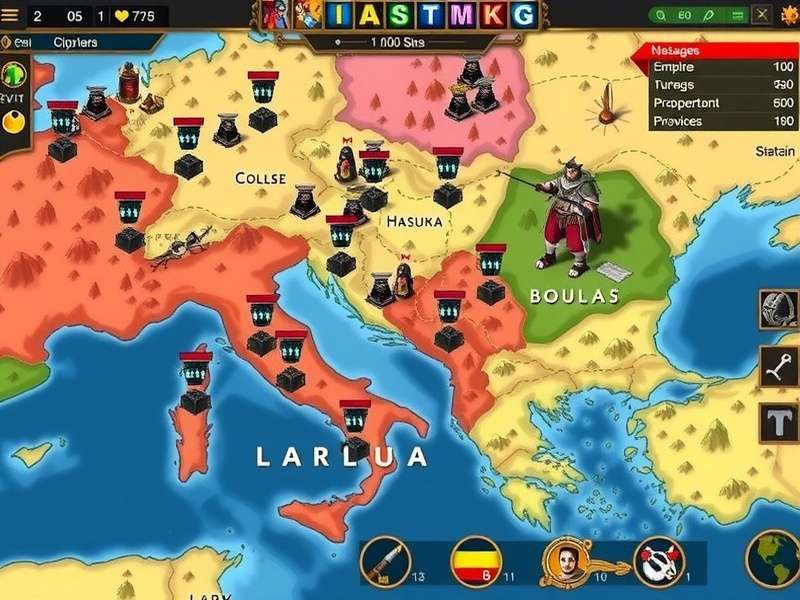 Rise Conqueror Triumphant Era battle interface showing troop formations