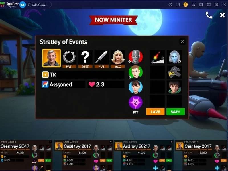 Ignite Impacter17 character selection screen