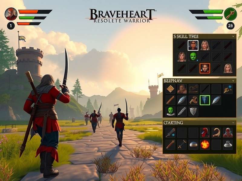 Braveheart Resolute Warrior gameplay screenshot showing combat and environments