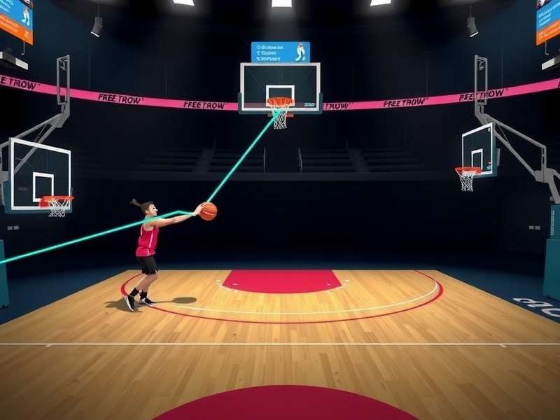 Free Throw Virtuoso Ace gameplay screenshot showing shooting mechanics
