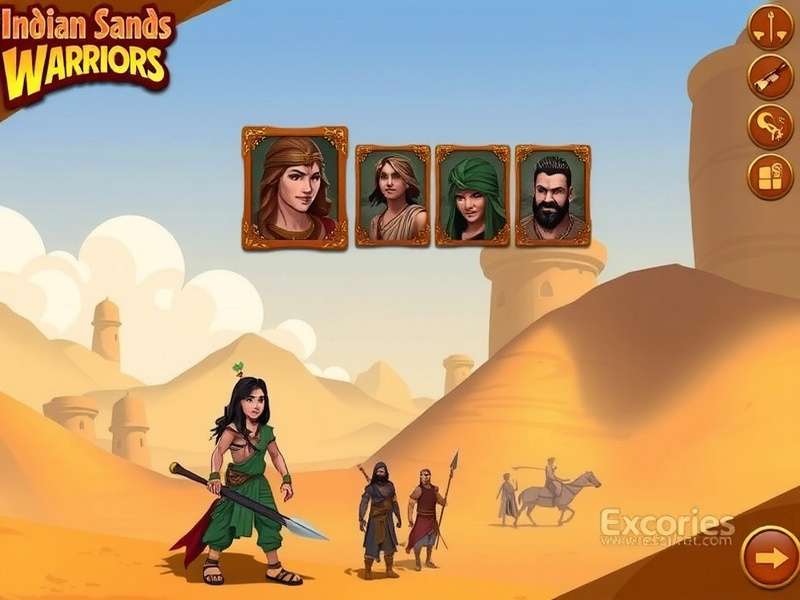 Indian Sands Warriors gameplay screenshot showing character in desert environment