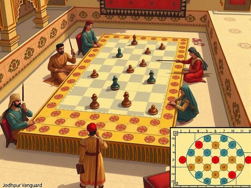 Diagram showing movement patterns of Jodhpur Vanguard pieces