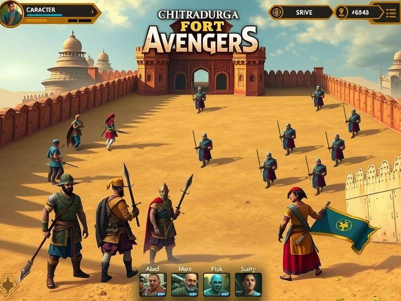 Strategic map view in Chitradurga Fort Avengers showing troop formations