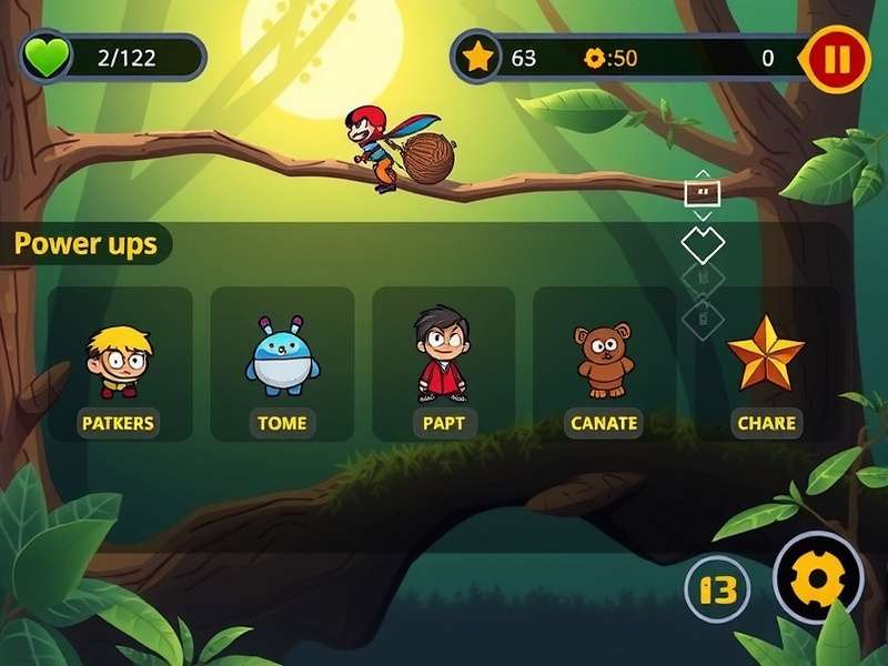 Character selection screen in Jungle Anise Run Hero