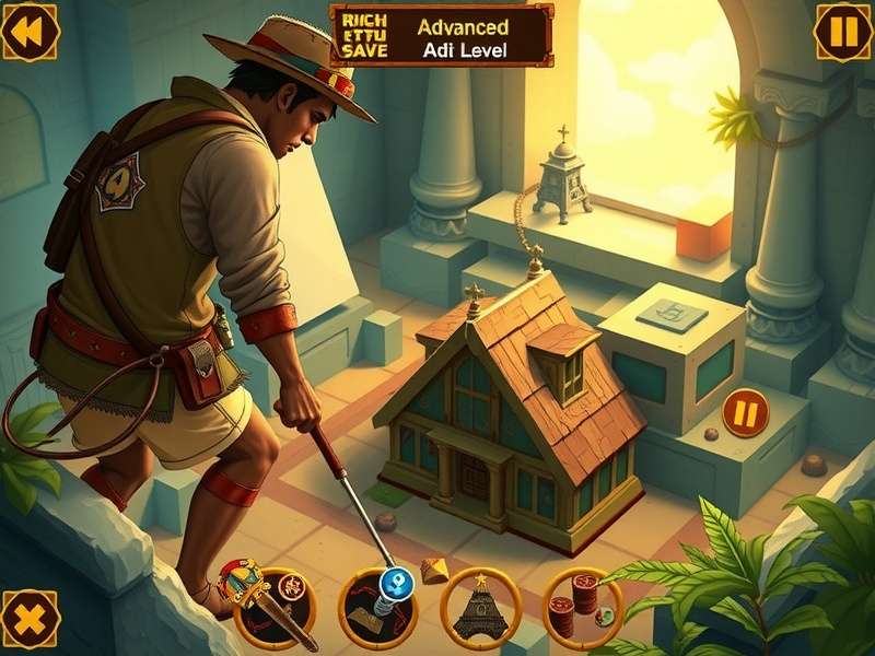 Riches Rush Challenge gameplay screenshot showing treasure hunting adventure