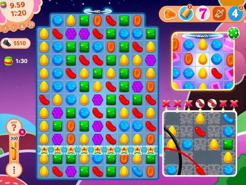 Candy Glow Wonder strategy illustration showing special candy combinations