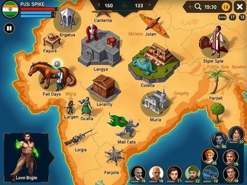 Pulse Spike Apex Assault map showing diverse Indian-inspired locations