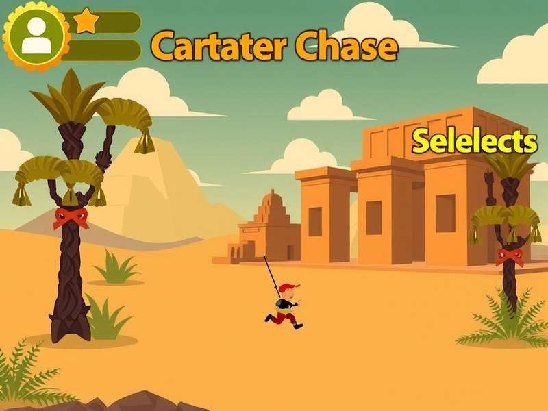 Desert Anise Chase gameplay screenshot showing character running through desert