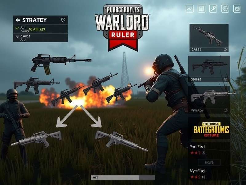 PUBG Warlord Ruler strategy map showing optimal positioning zones