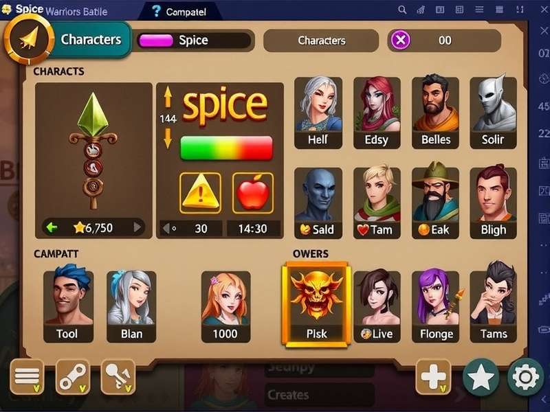 Spice Warriors Battle character gallery showing diverse warriors