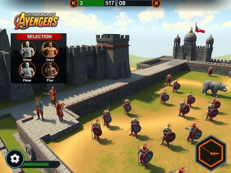 Chitradurga Fort Avengers gameplay screenshot showing historical warriors in battle