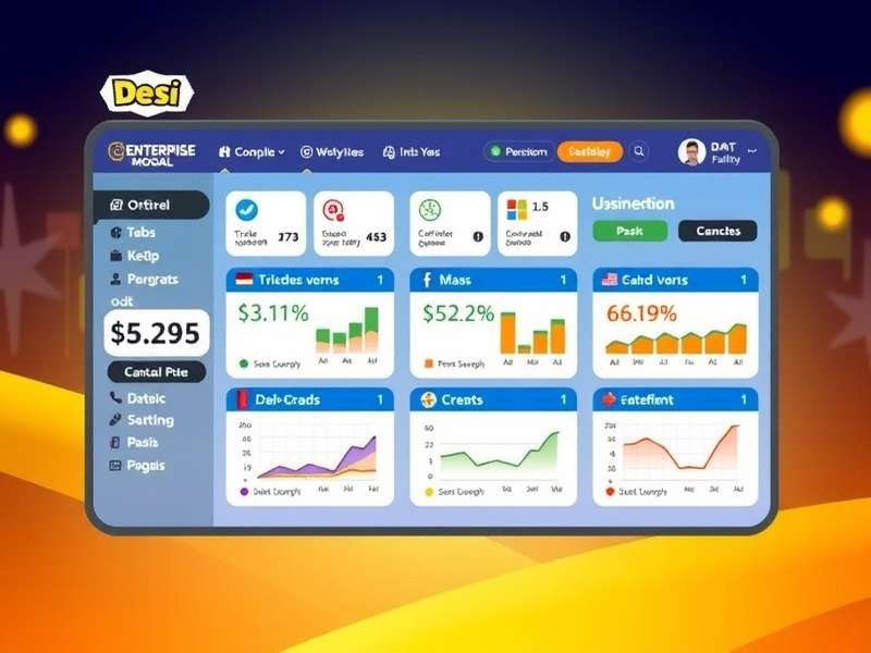 Desi Enterprise Mogul gameplay interface showing business dashboard
