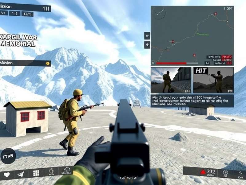 Kargil War Memorial VR gameplay showing mission planning