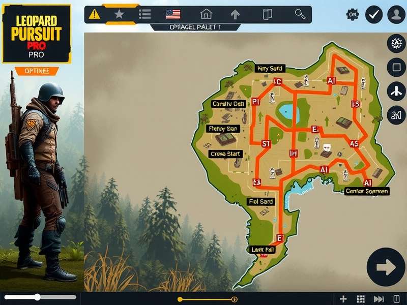 Leopard Pursuit Pro gameplay screenshot showing character and environment