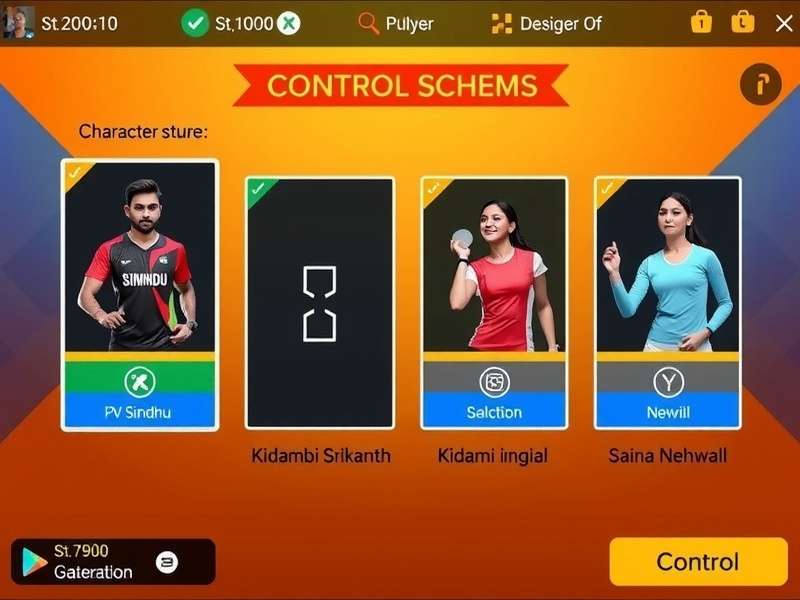 PV Sindhu character in Badminton Blitz Indian Stars