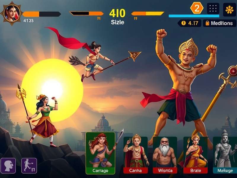 Mahalaya Battle Legend gameplay screenshot showing character selection