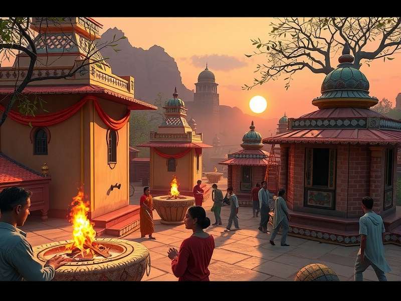 Sunny Haven Hideaway gameplay screenshot showing vibrant Indian landscape