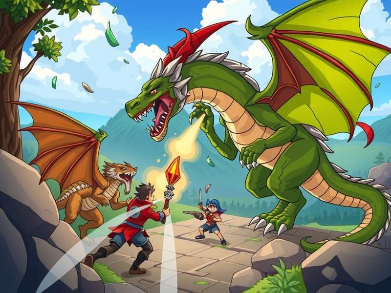 Anise Dragon Slayer gameplay screenshot showing character battling dragon