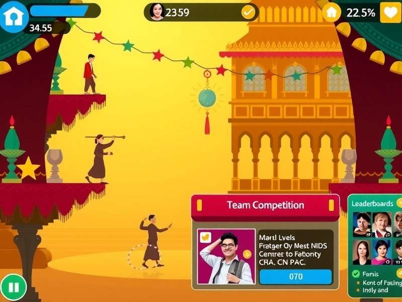 Salsa Fusion India social features showing team competitions and leaderboards