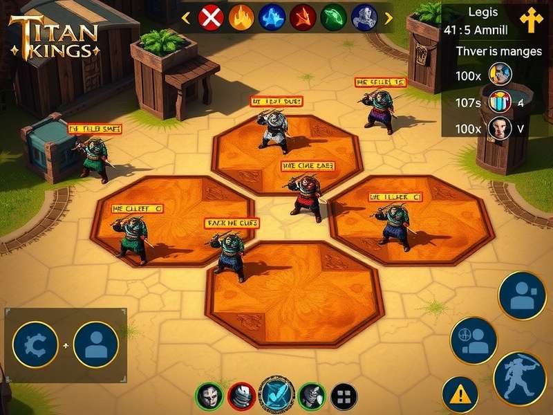 Titan Kings character selection screen showing various classes