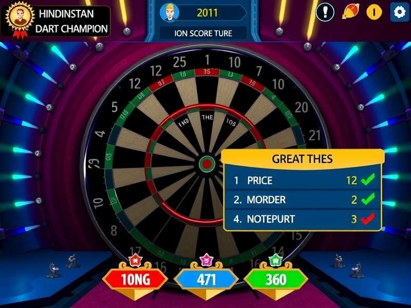 Hindustan Dart Champion scoring board and rules
