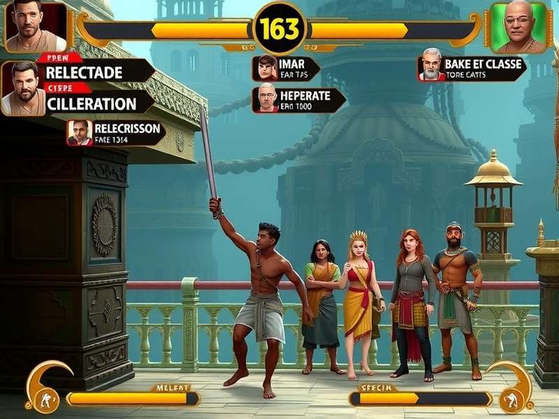 Game Name 16 character selection screen showing diverse classes