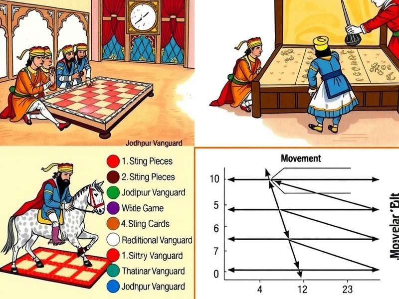 Traditional Jodhpur Vanguard game board setup