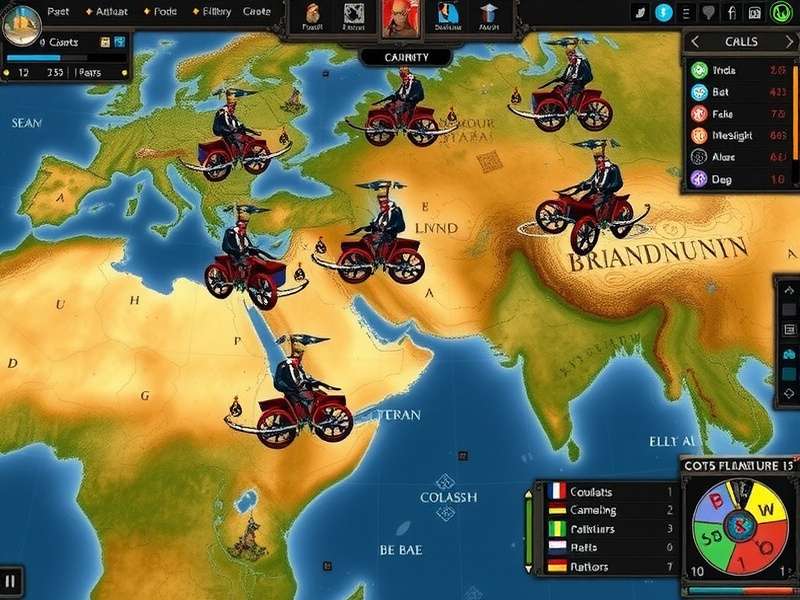 Rise Conqueror Triumphant Era world map showing territory control