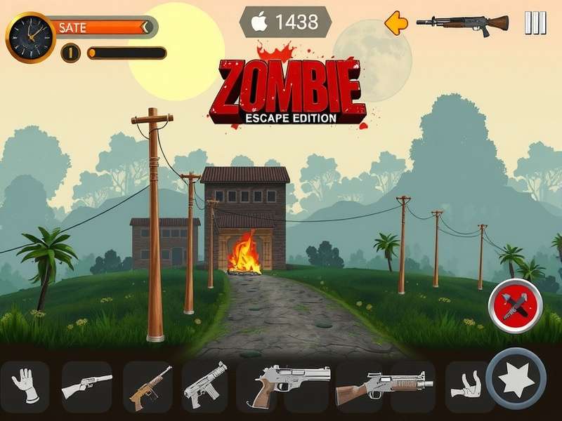Zombie Escape India Edition gameplay screenshot showing urban environment